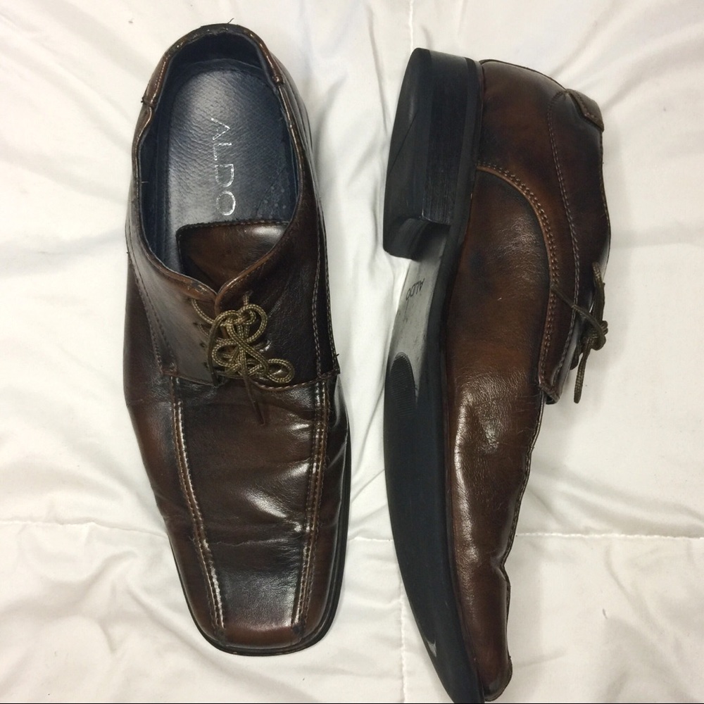 ALDO Dark Brown Dress Shoes Size 9.5